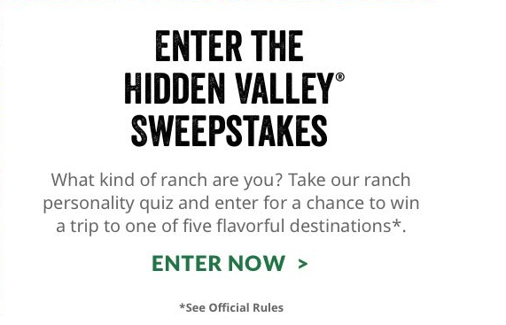 Hidden Valley Royal Ranch  Sweepstakes